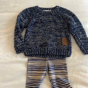 Mini Rodini Sweater & Legging Set. PERFECT CONDITION. Size 104/110